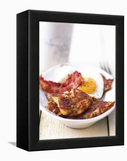 Potato Pancake with Fried Egg and Bacon-Marc O^ Finley-Framed Premier Image Canvas