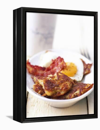 Potato Pancake with Fried Egg and Bacon-Marc O^ Finley-Framed Premier Image Canvas