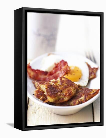 Potato Pancake with Fried Egg and Bacon-Marc O^ Finley-Framed Premier Image Canvas