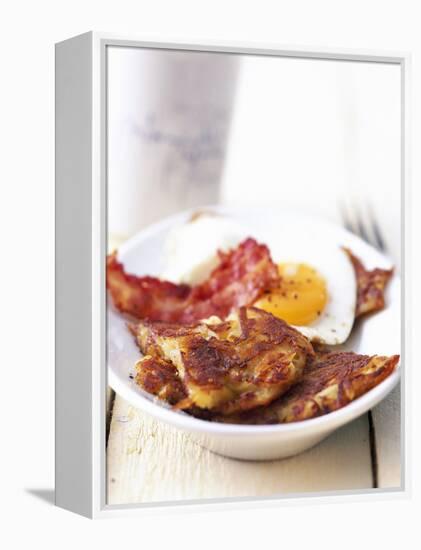 Potato Pancake with Fried Egg and Bacon-Marc O^ Finley-Framed Premier Image Canvas