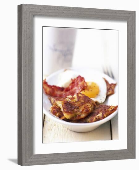 Potato Pancake with Fried Egg and Bacon-Marc O^ Finley-Framed Photographic Print