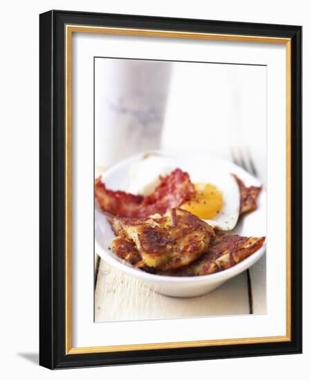 Potato Pancake with Fried Egg and Bacon-Marc O^ Finley-Framed Photographic Print