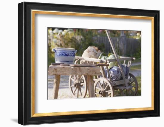 Potatoes and Cabbages in Cart, Crock and Shredder for Sauerkraut-Eising Studio - Food Photo and Video-Framed Photographic Print