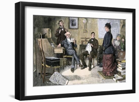 Potential Teacher Passing a Job Interview in the Office of a Rural School in the United States, Yea-null-Framed Giclee Print