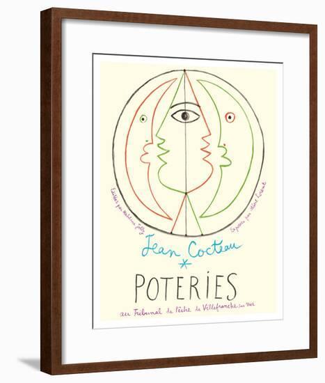 Poteries - Pottery Exhibition at the Tribunal de Pêche de Villefranche sur Mer-Jean Cocteau-Framed Giclee Print