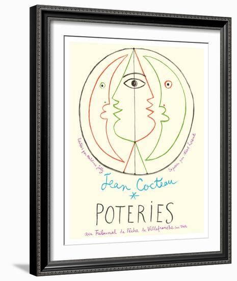 Poteries - Pottery Exhibition at the Tribunal de Pêche de Villefranche sur Mer-Jean Cocteau-Framed Giclee Print