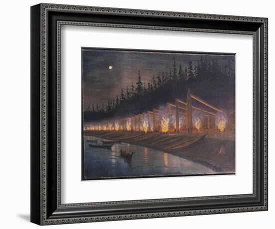 Potlach at Old Man House-Raphael Coombs-Framed Premium Giclee Print