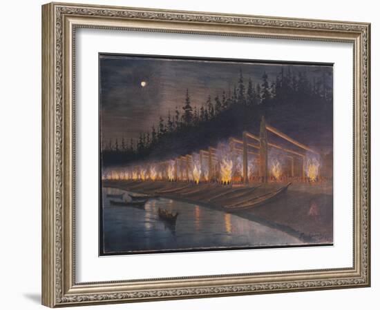 Potlach at Old Man House-Raphael Coombs-Framed Giclee Print