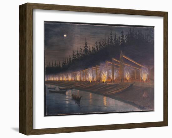 Potlach at Old Man House-Raphael Coombs-Framed Giclee Print