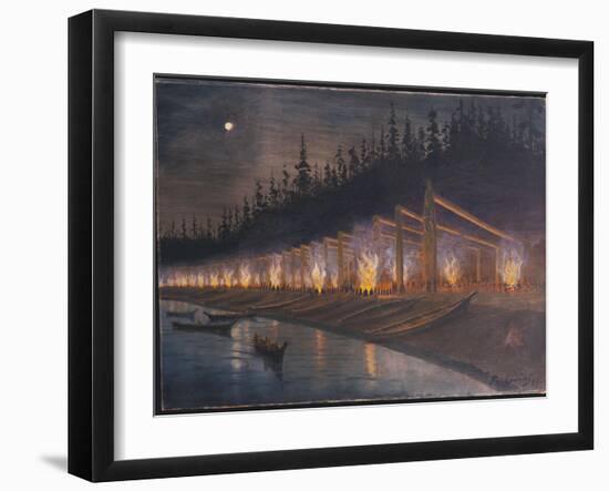 Potlach at Old Man House-Raphael Coombs-Framed Giclee Print