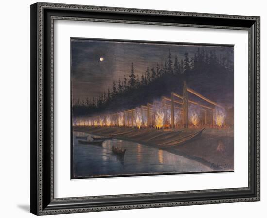 Potlach at Old Man House-Raphael Coombs-Framed Giclee Print