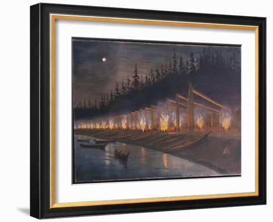 Potlach at Old Man House-Raphael Coombs-Framed Giclee Print