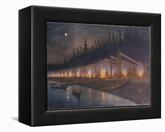 Potlach at Old Man House-Raphael Coombs-Framed Premier Image Canvas