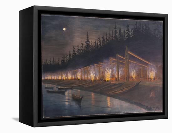 Potlach at Old Man House-Raphael Coombs-Framed Premier Image Canvas