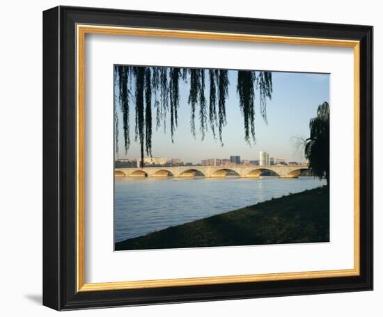 Potomac River and the Arlington Memorial Bridge, Washington D.C., USA-James Green-Framed Photographic Print