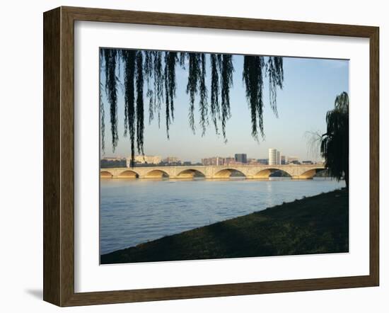 Potomac River and the Arlington Memorial Bridge, Washington D.C., USA-James Green-Framed Photographic Print