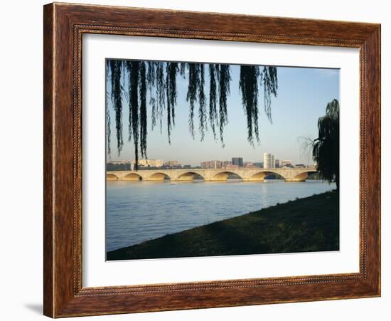 Potomac River and the Arlington Memorial Bridge, Washington D.C., USA-James Green-Framed Photographic Print