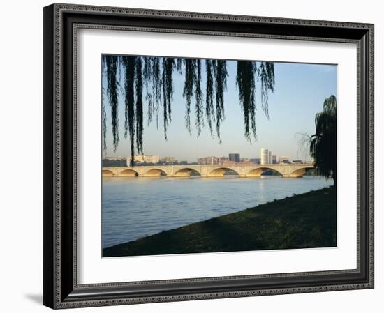 Potomac River and the Arlington Memorial Bridge, Washington D.C., USA-James Green-Framed Photographic Print