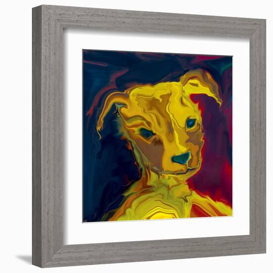 Potrait-of-a-Puppy-Rabi Khan-Framed Art Print