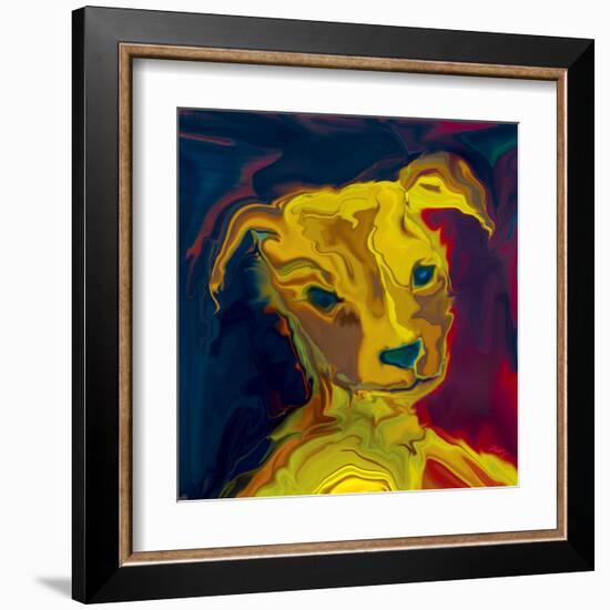 Potrait-of-a-Puppy-Rabi Khan-Framed Art Print