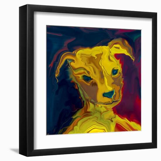 Potrait-of-a-Puppy-Rabi Khan-Framed Art Print