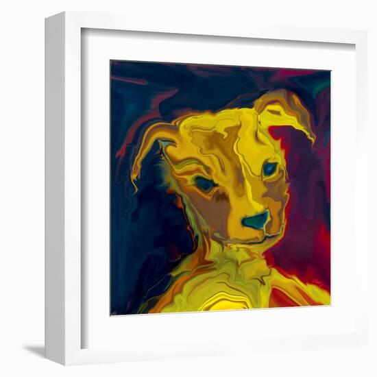 Potrait-of-a-Puppy-Rabi Khan-Framed Art Print