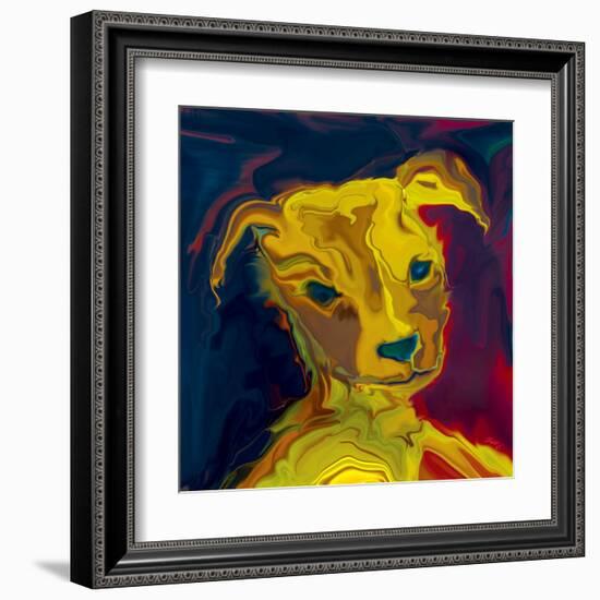 Potrait-of-a-Puppy-Rabi Khan-Framed Art Print