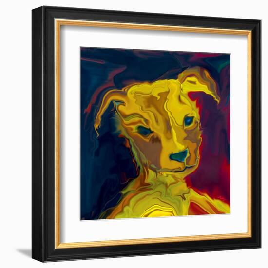 Potrait-of-a-Puppy-Rabi Khan-Framed Art Print