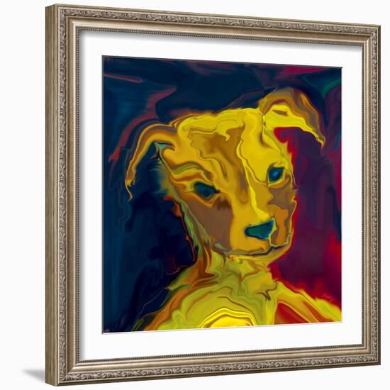 Potrait-of-a-Puppy-Rabi Khan-Framed Art Print