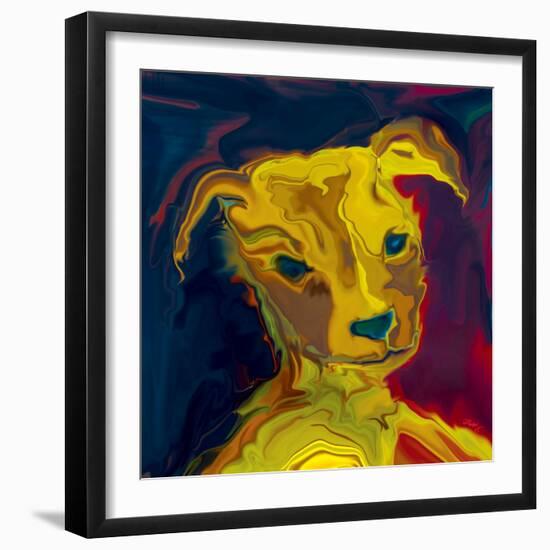 Potrait-of-a-Puppy-Rabi Khan-Framed Art Print