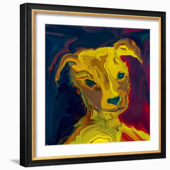 Potrait-of-a-Puppy-Rabi Khan-Framed Art Print