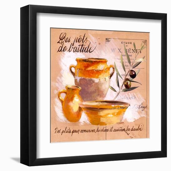 Pots bastide olive-Pascal Cessou-Framed Art Print