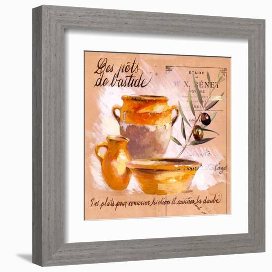 Pots bastide olive-Pascal Cessou-Framed Art Print