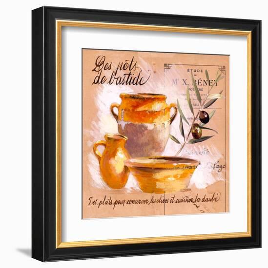 Pots bastide olive-Pascal Cessou-Framed Art Print