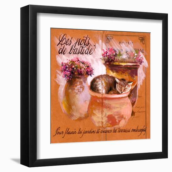 Pots bastide rose-Pascal Cessou-Framed Art Print