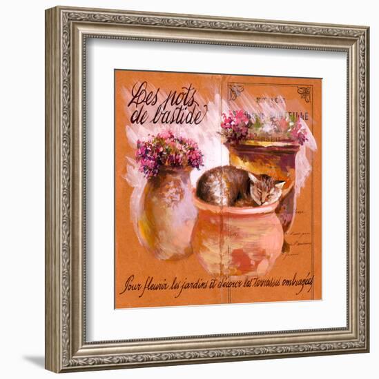 Pots bastide rose-Pascal Cessou-Framed Art Print