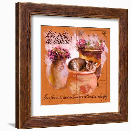 Pots bastide rose-Pascal Cessou-Framed Art Print