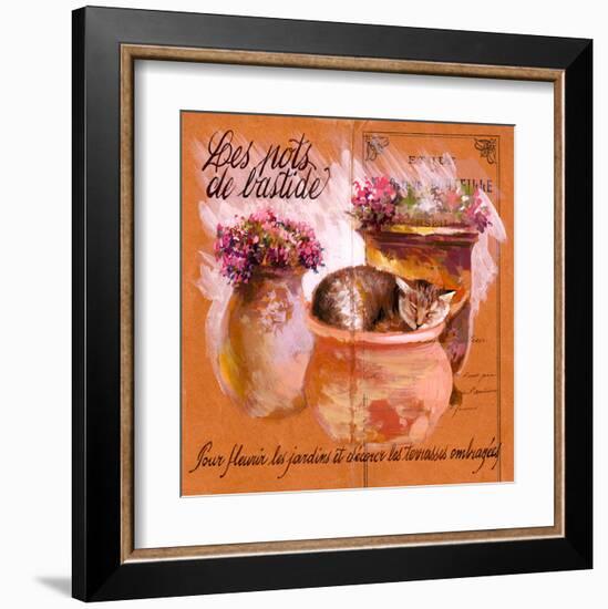 Pots bastide rose-Pascal Cessou-Framed Art Print