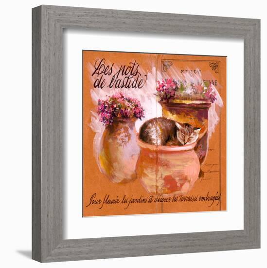 Pots bastide rose-Pascal Cessou-Framed Art Print