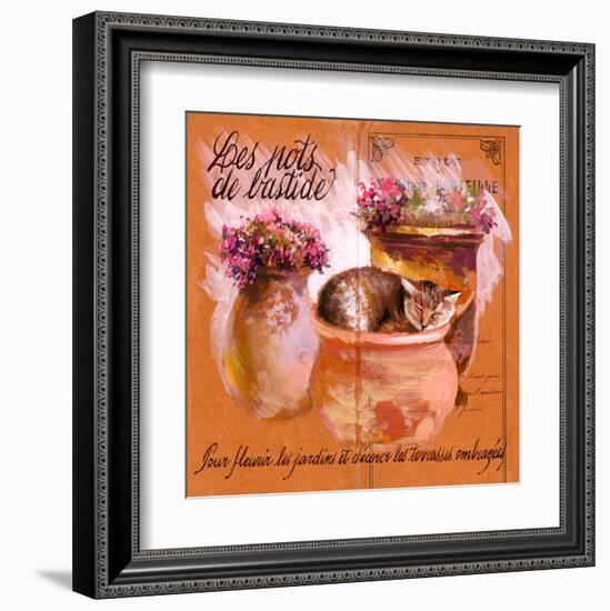 Pots bastide rose-Pascal Cessou-Framed Art Print