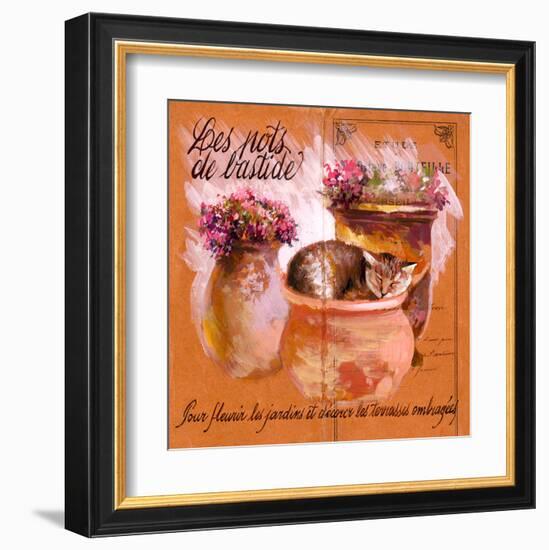 Pots bastide rose-Pascal Cessou-Framed Art Print