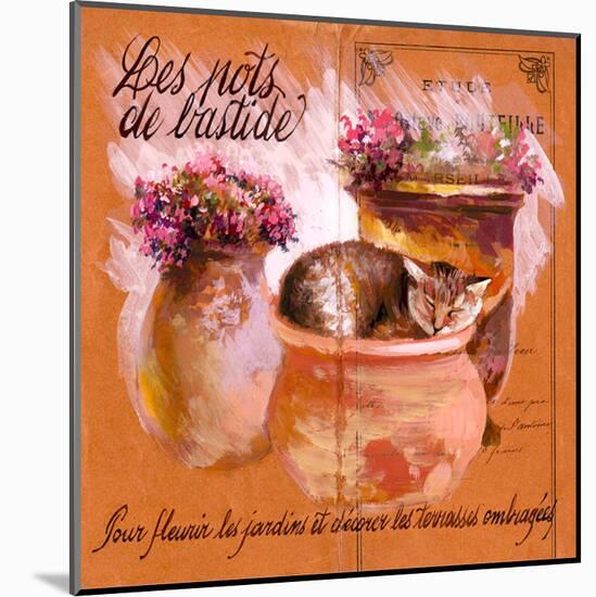 Pots bastide rose-Pascal Cessou-Mounted Art Print