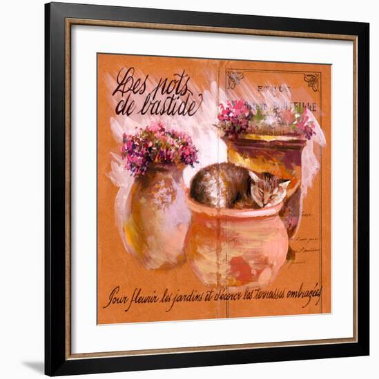 Pots bastide rose-Pascal Cessou-Framed Art Print