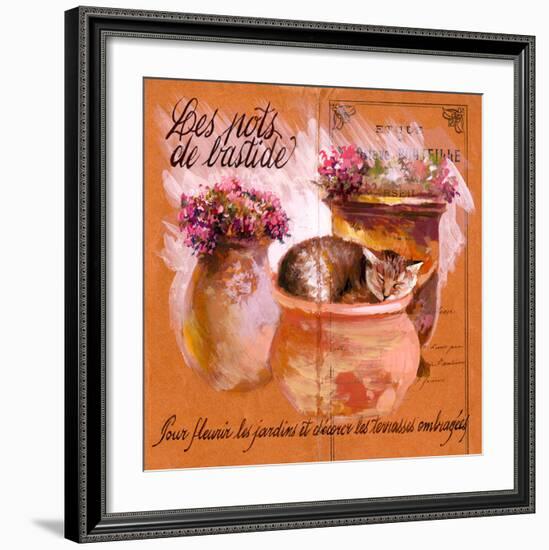 Pots bastide rose-Pascal Cessou-Framed Art Print