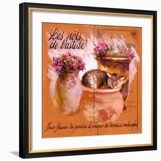 Pots bastide rose-Pascal Cessou-Framed Art Print