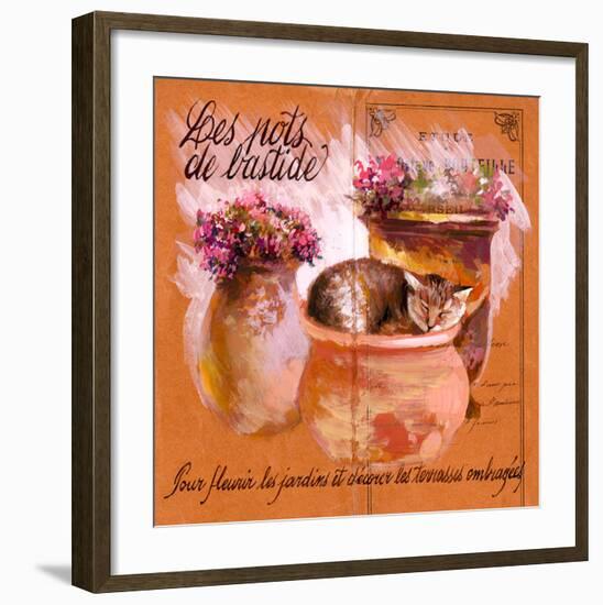 Pots bastide rose-Pascal Cessou-Framed Art Print