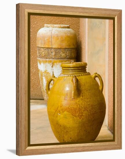 Pots on Display at Viansa Winery, Sonoma Valley, California, USA-Julie Eggers-Framed Premier Image Canvas