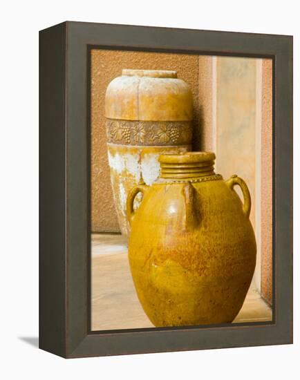 Pots on Display at Viansa Winery, Sonoma Valley, California, USA-Julie Eggers-Framed Premier Image Canvas