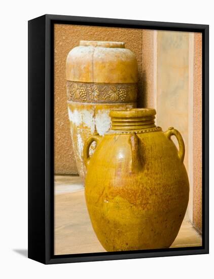 Pots on Display at Viansa Winery, Sonoma Valley, California, USA-Julie Eggers-Framed Premier Image Canvas