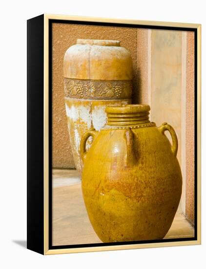 Pots on Display at Viansa Winery, Sonoma Valley, California, USA-Julie Eggers-Framed Premier Image Canvas